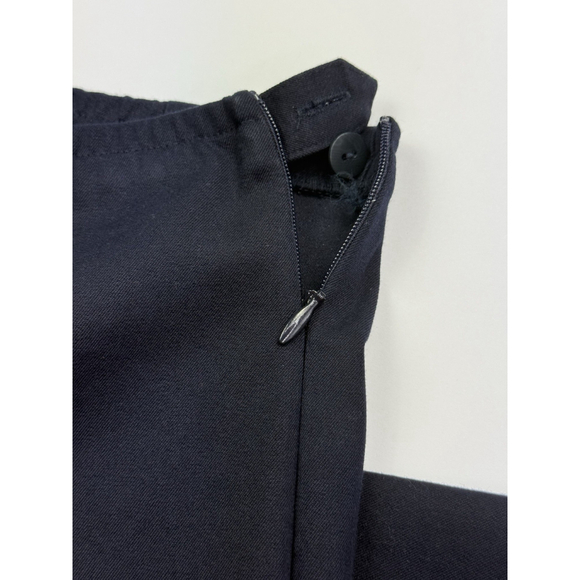 Eileen Fisher Capri Pants Small Navy Blue Tapered Leg Stretch Cotton Pull On - Picture 3 of 6